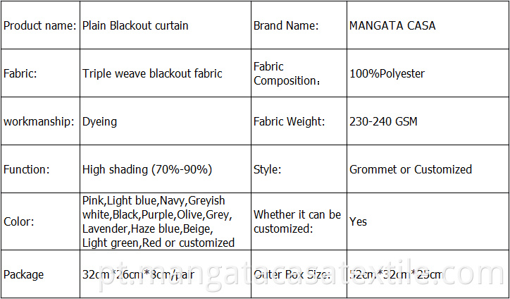 Plain Blackout curtain ex